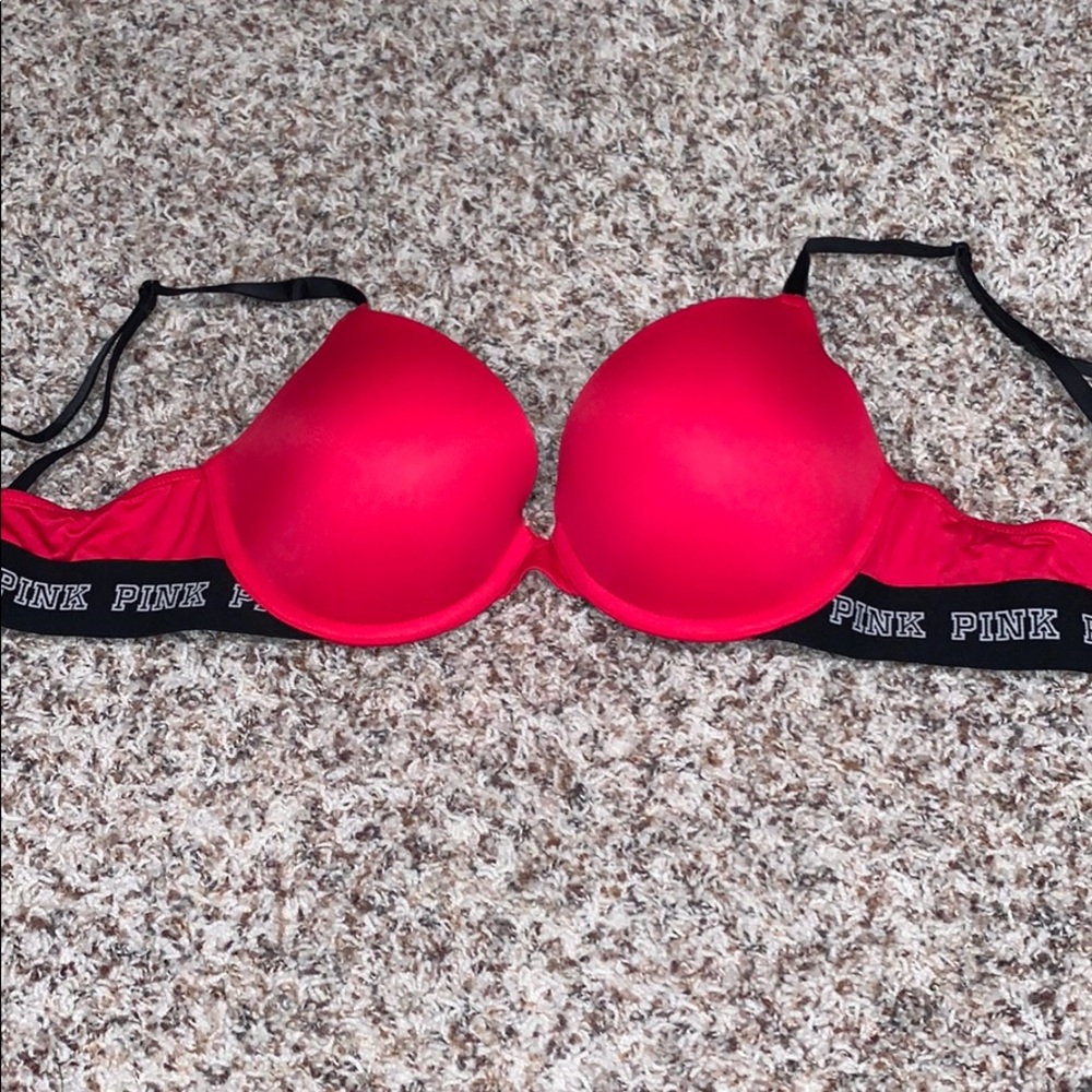 Pink Victoria’s Secret bra.